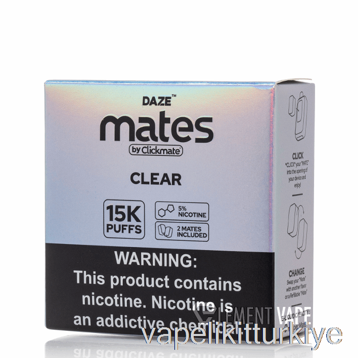 Vape Elektronik Sigara 7 Daze Mate Baklaları Temizle